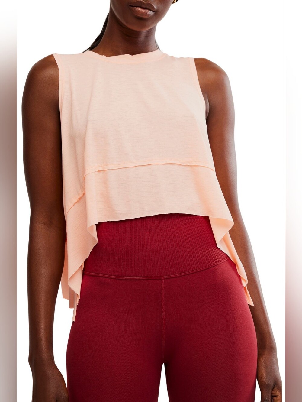 NWT Free People movement Tempo Tank Color Peach Size XS